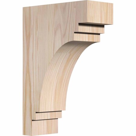 Ekena Millwork Pescadero Smooth Corbel, Douglas Fir, 3 1/2"W x 8"D x 12"H COR04X08X12PEC00SDF